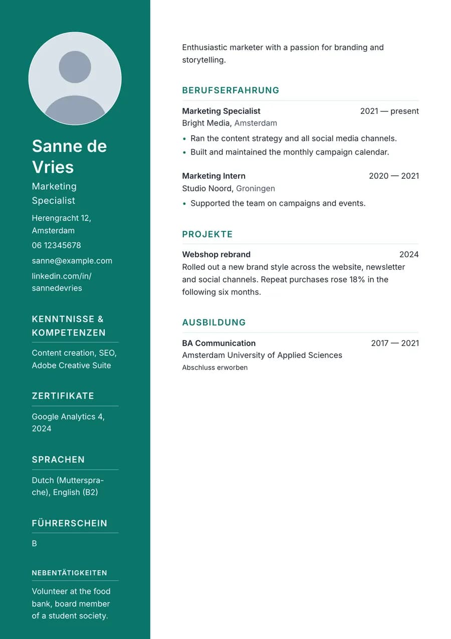 Seitenleiste Links