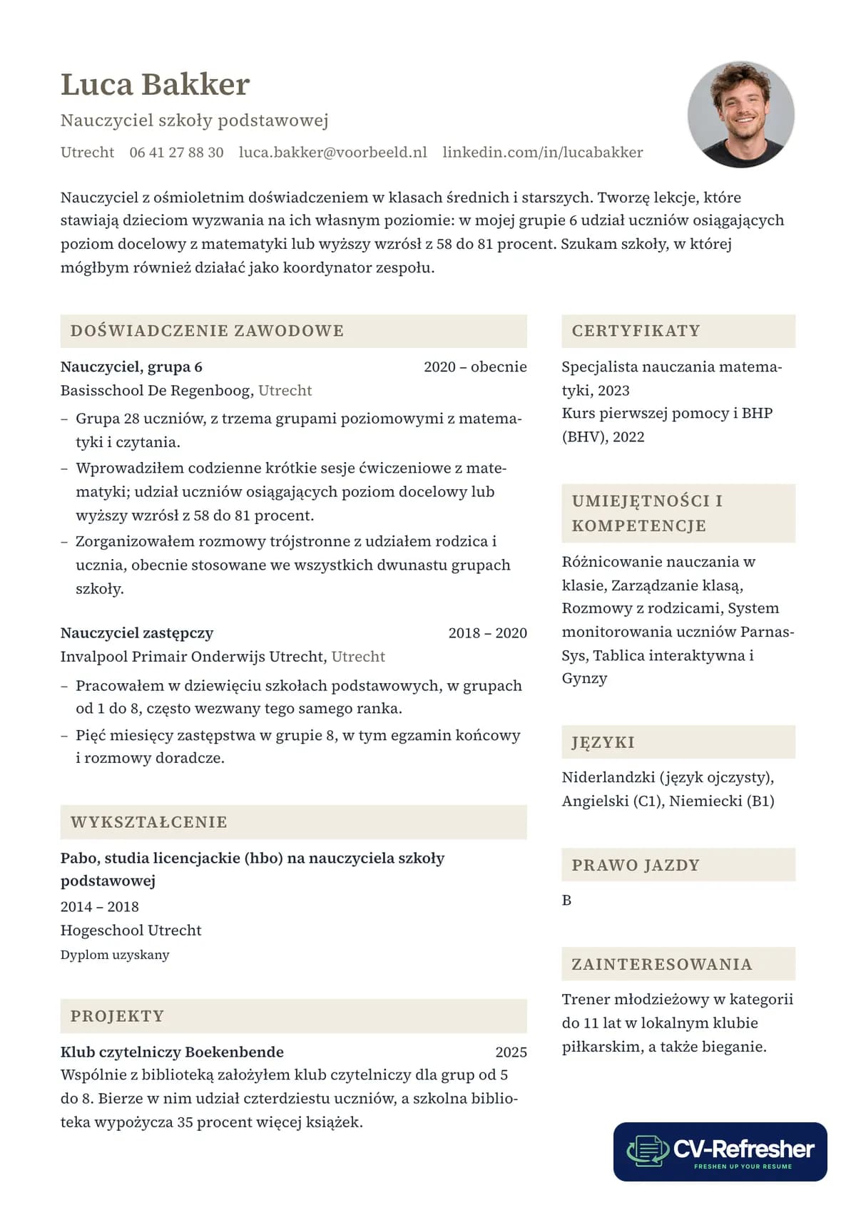 Mocne CV: ta sama historia z konkretnymi wynikami, w jednym z naszych szablonów